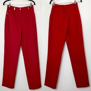 St. John Sport by Marie Gray Red Pants Size 4